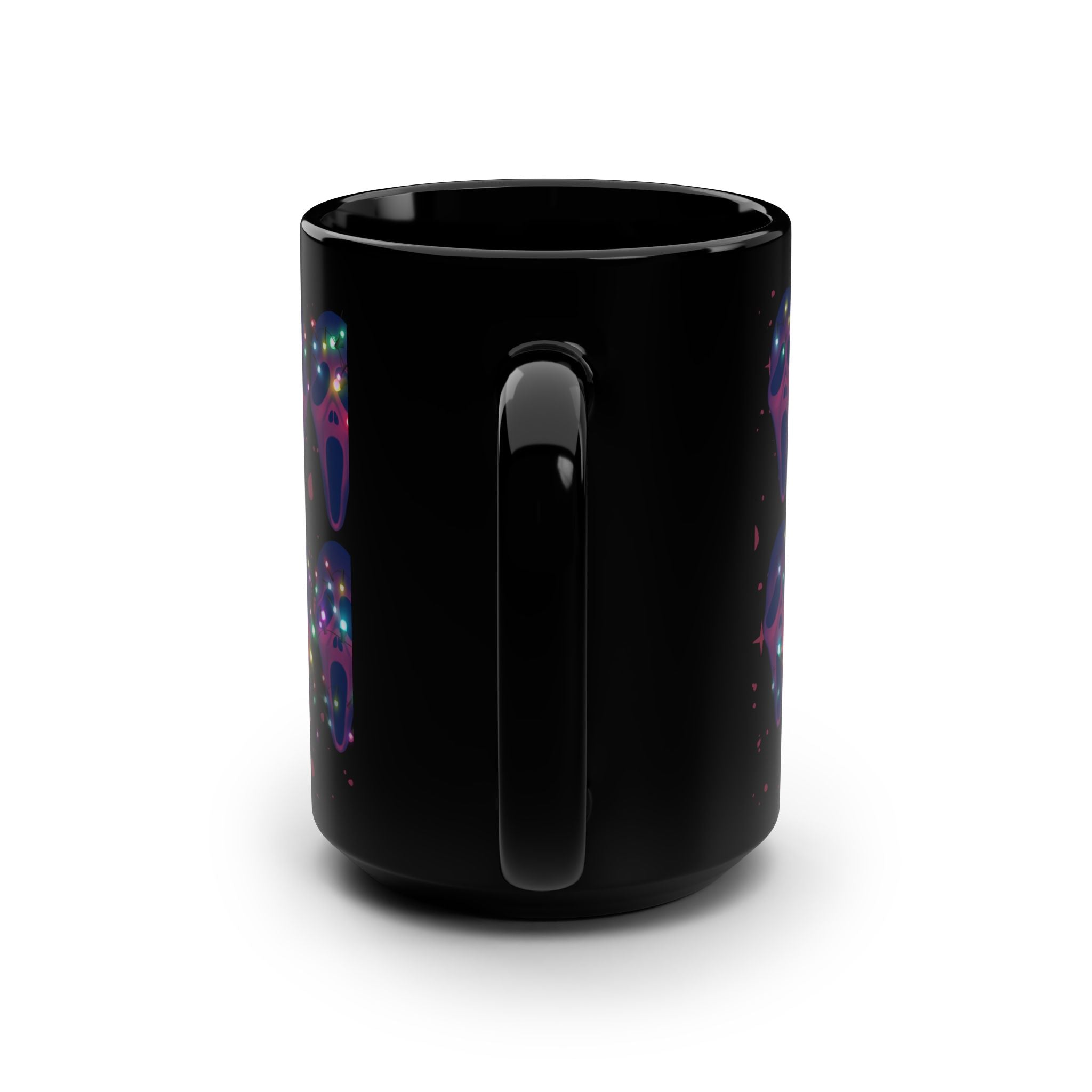 Mug: Scream with Christmas lights