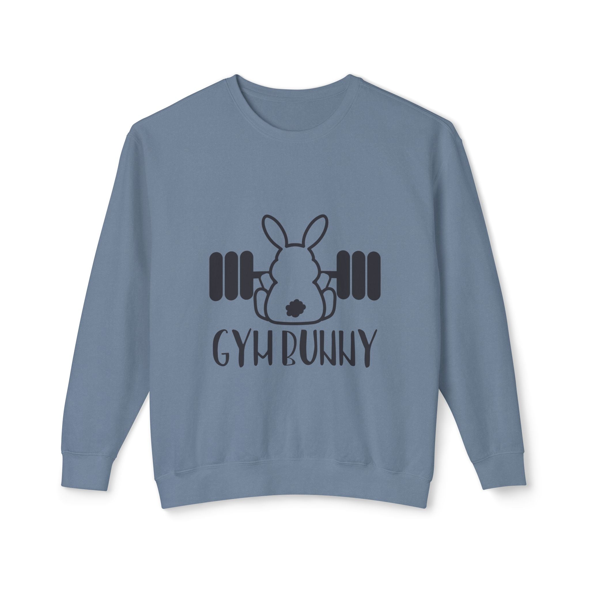 Sweatshirt: Gym Bunny Unisex Lightweight Crewneck Sweatshirt - Perfect for Fitness Enthusiasts