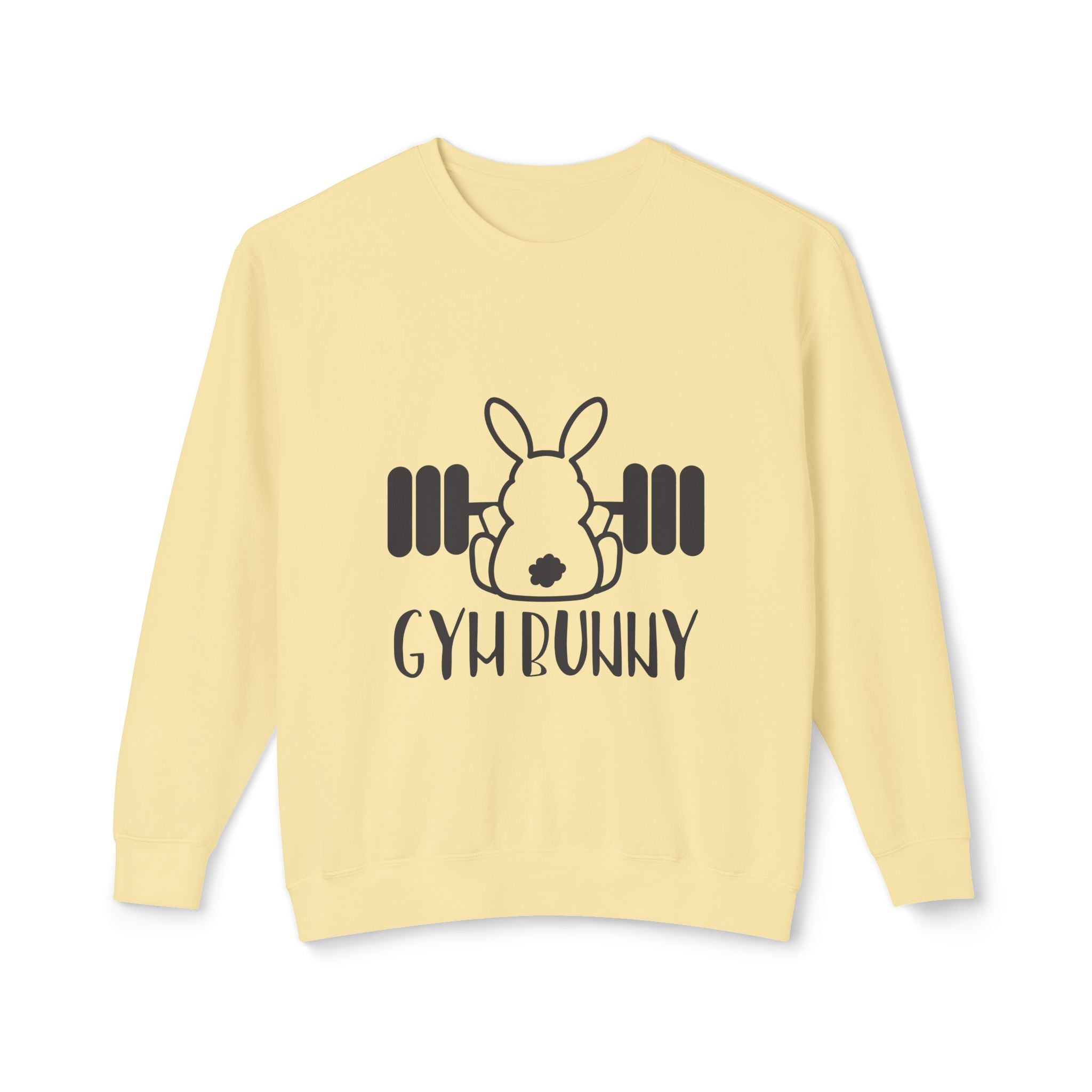Sweatshirt: Gym Bunny Unisex Lightweight Crewneck Sweatshirt - Perfect for Fitness Enthusiasts