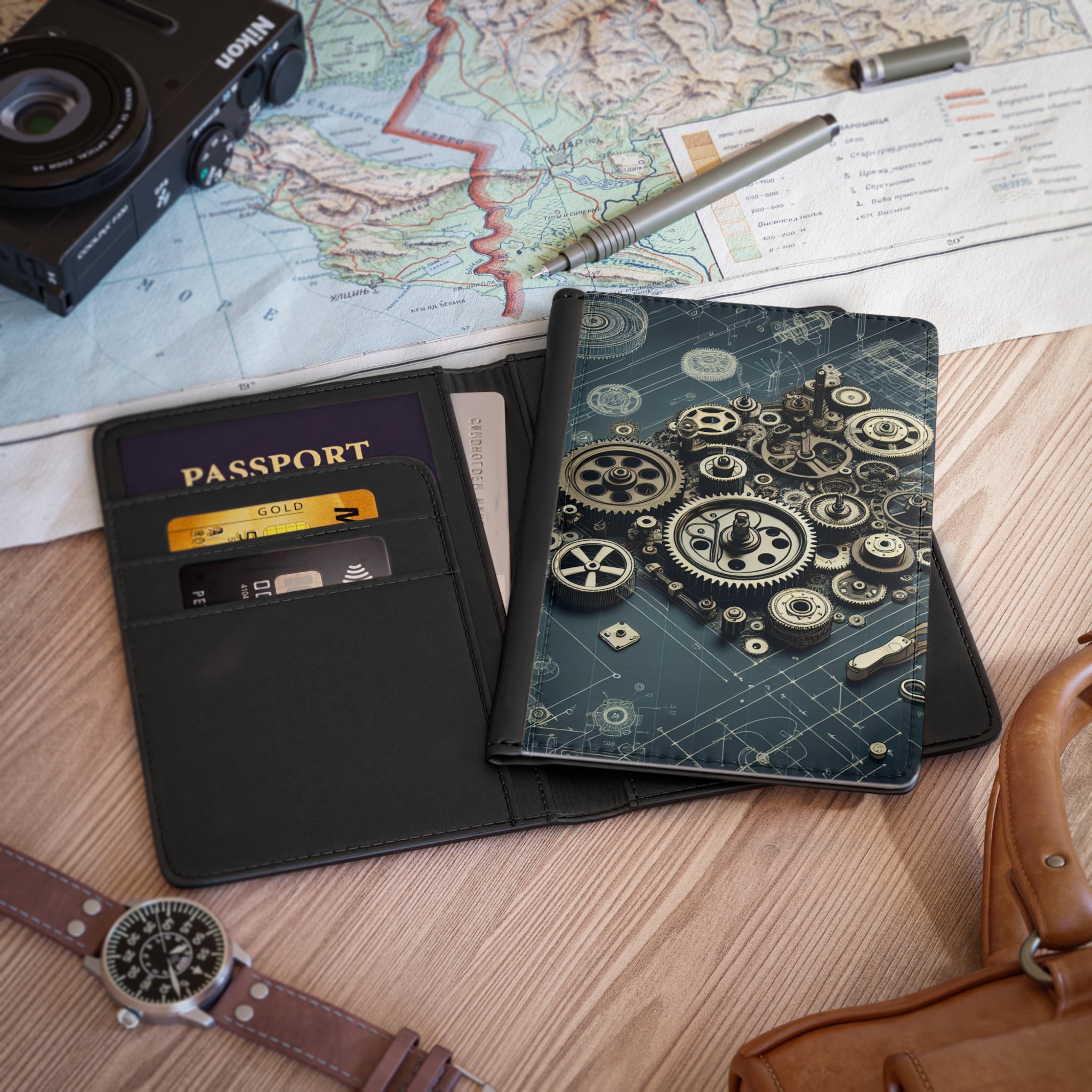 Passport Cover: Gears