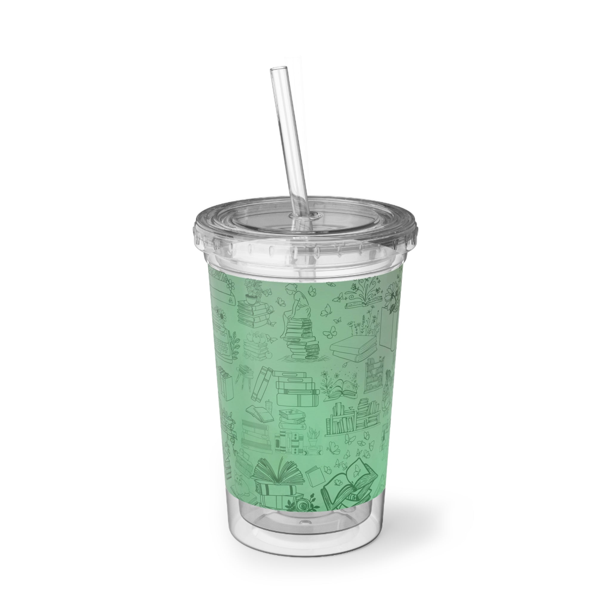 Cup: Bookish Design Acrylic Cup