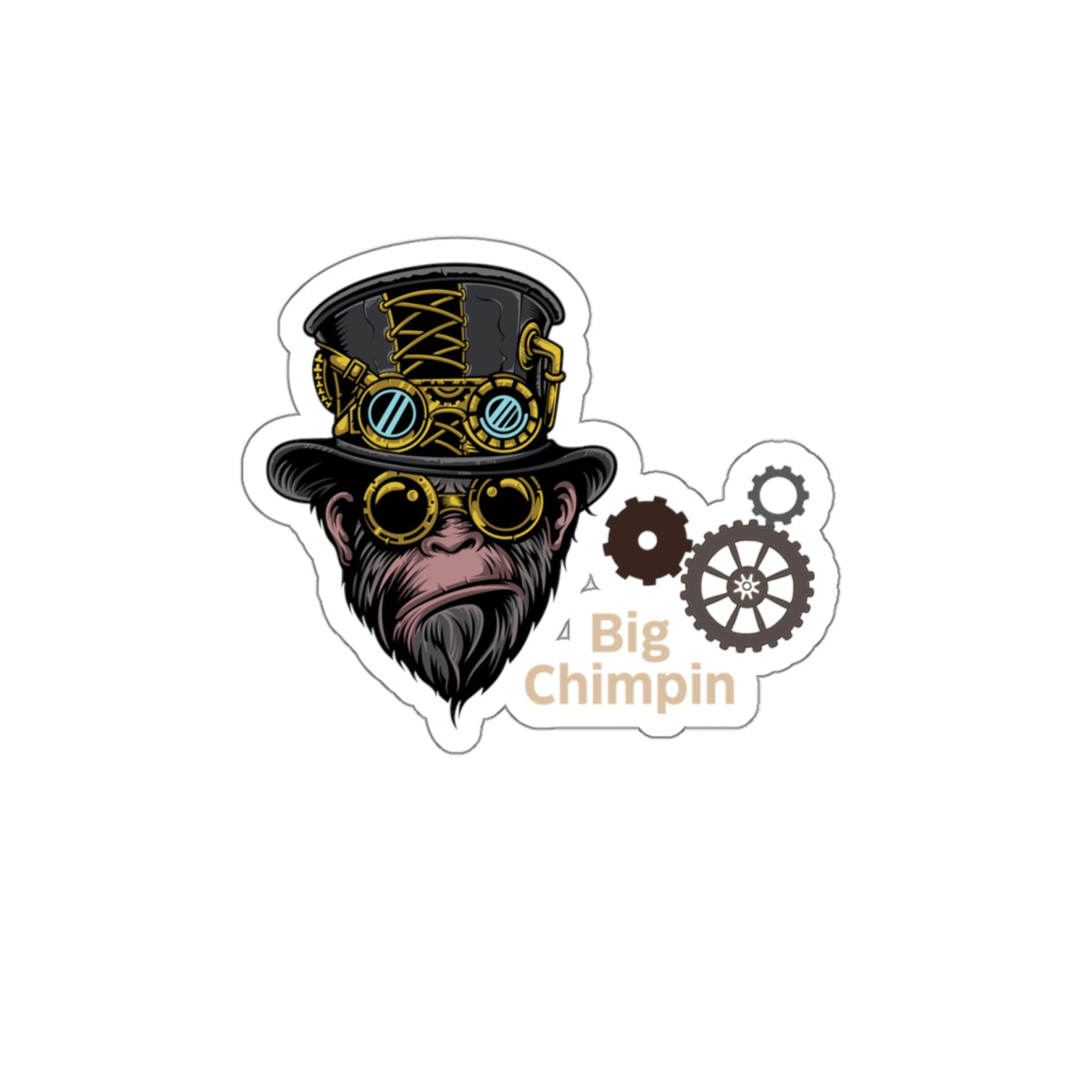 Stickers: Big Chimpin | Steampunk Design