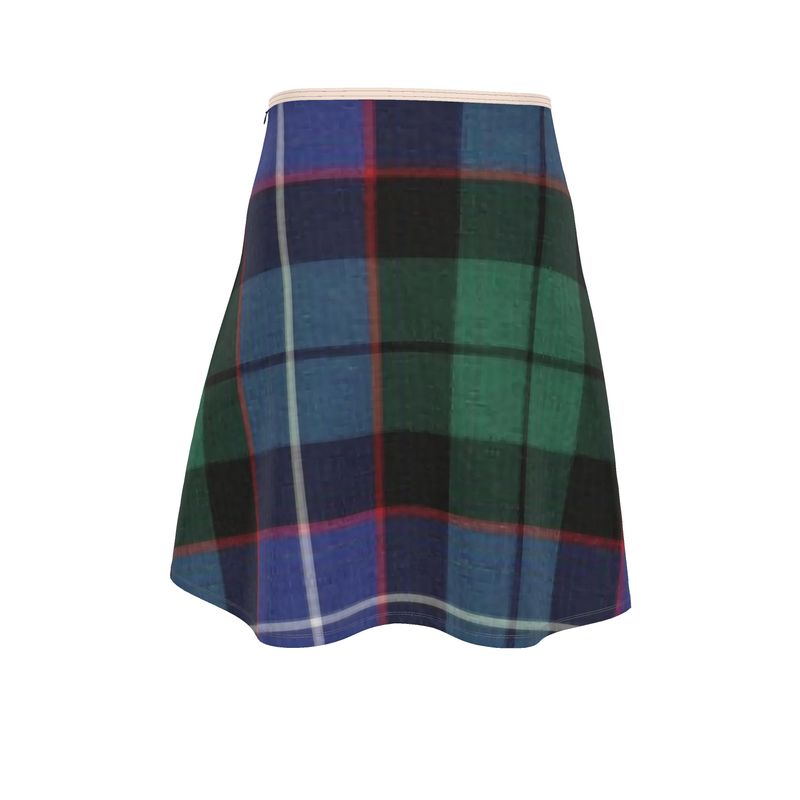 Skirt: Tartan Create Your Own Print - Flared Skater Skirt - Mitchell Sample