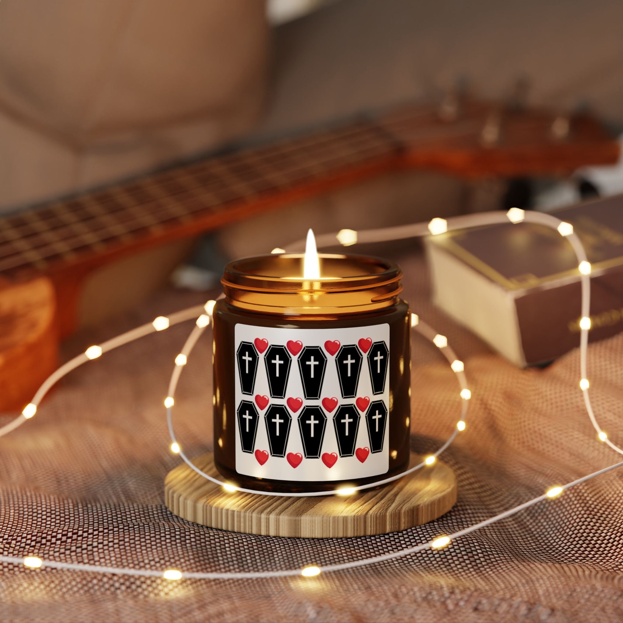 Jar Candle: Black Hearts Coffin Number | Soy Amber