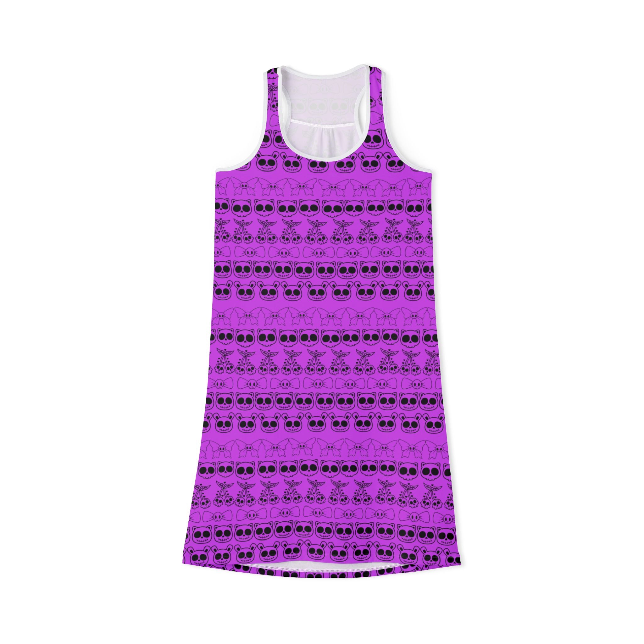 Racerback Dress: Purple Goth Kawaii