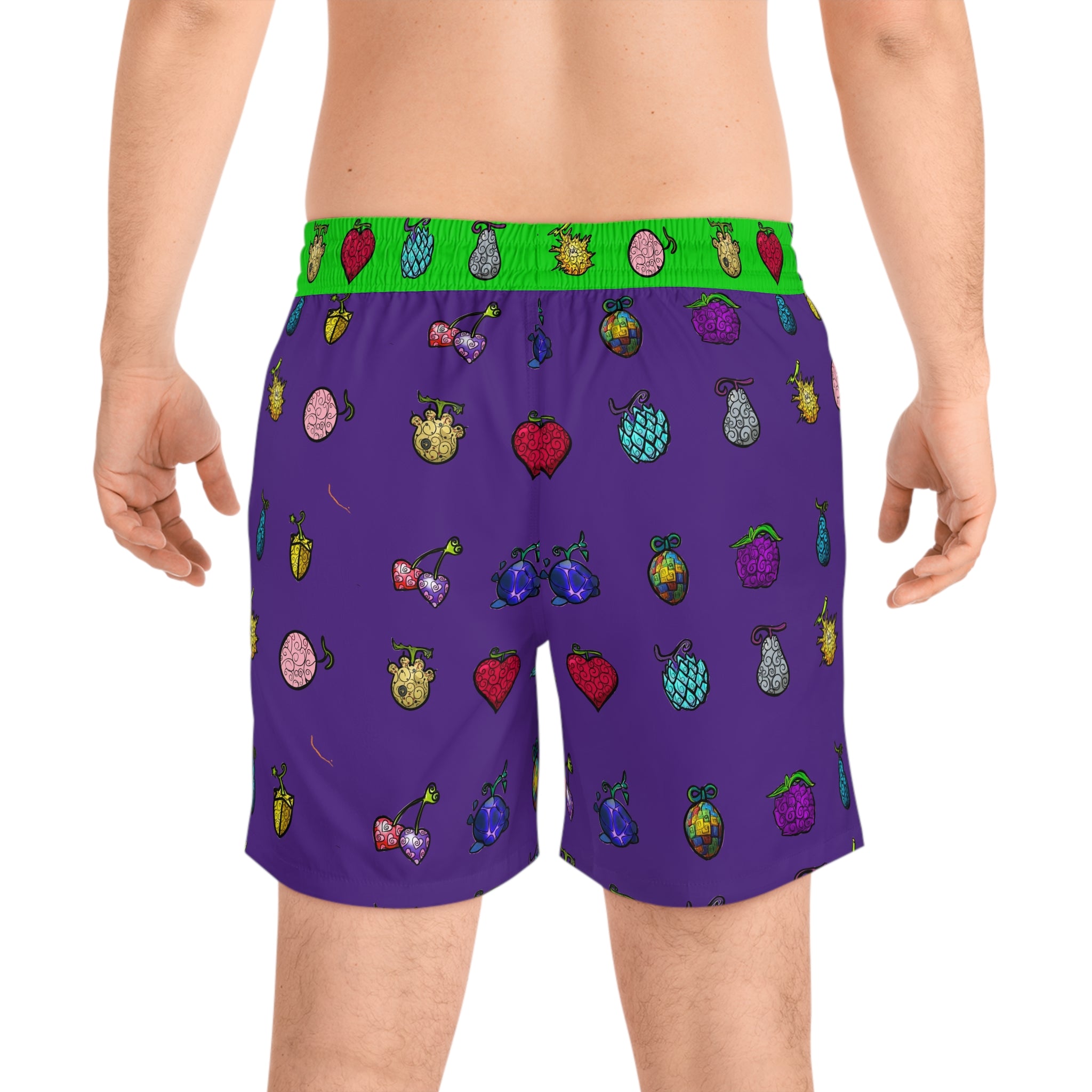 Swim Trunks: Don’t Add Seawater - Vibrant Super Fruit - Anime Swim Shorts for Summer Fun | Mens AOP Beachwear, Tropical Swim Trunks, Pool Party Attire, Holiday Swimwear, Vacation Shorts