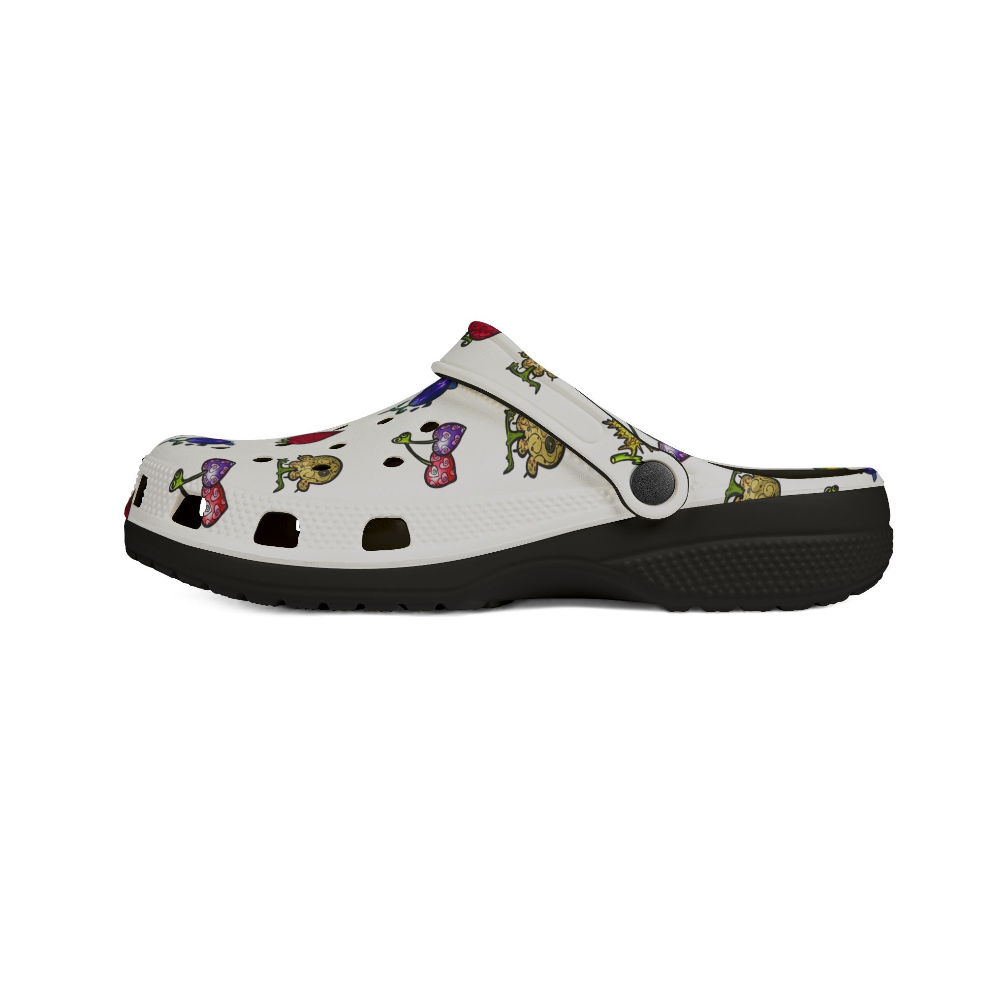 Clogs: Colorful Dont Add Saltwater- Super Fruit - MTO AOP EVA Foam Rubber Shoes, Comfort Footwear for Everyday Use, Fun Slip-On Clogs for Garden and Leisure, Unique Summer Shoes