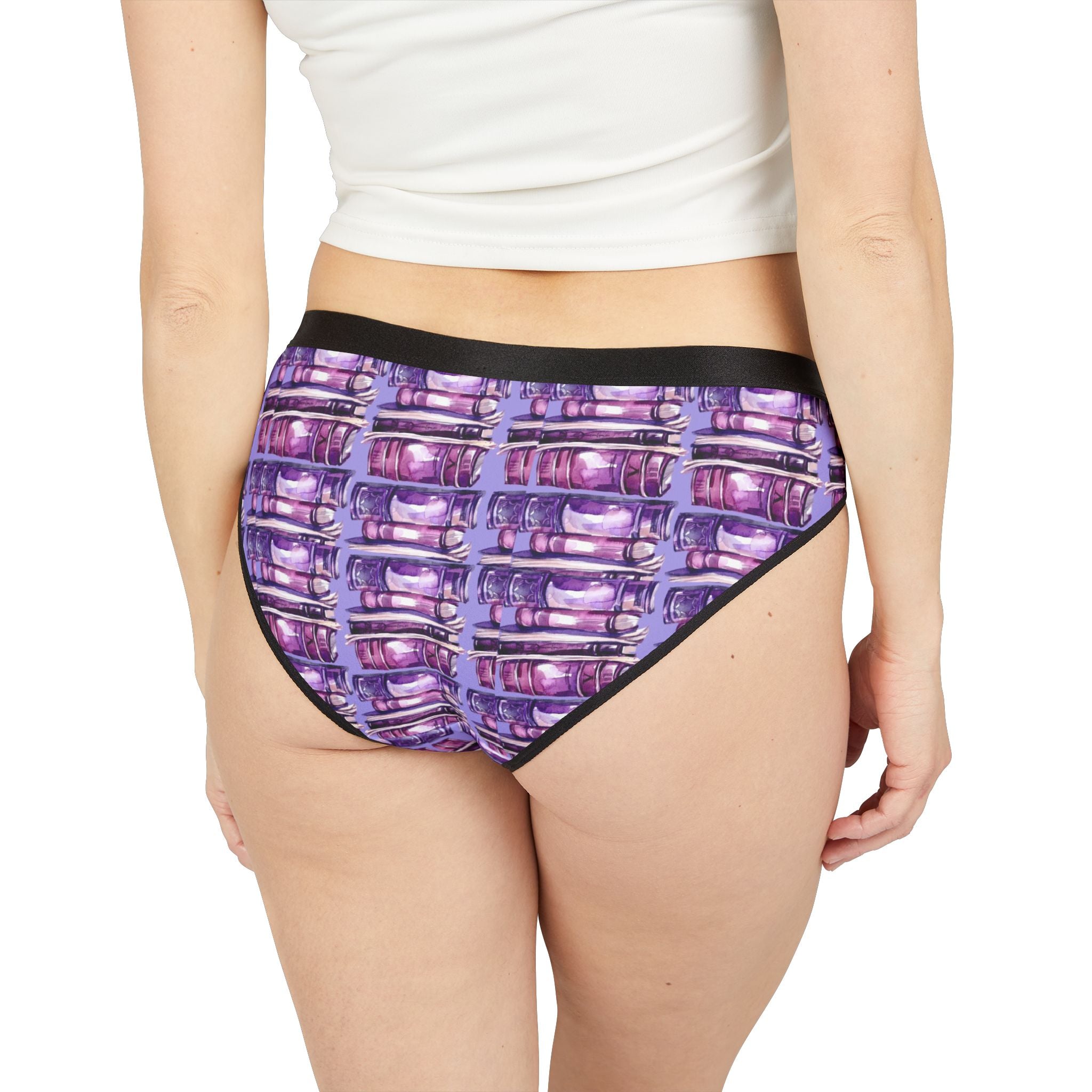 Ladies Underwear: Purple book stacks