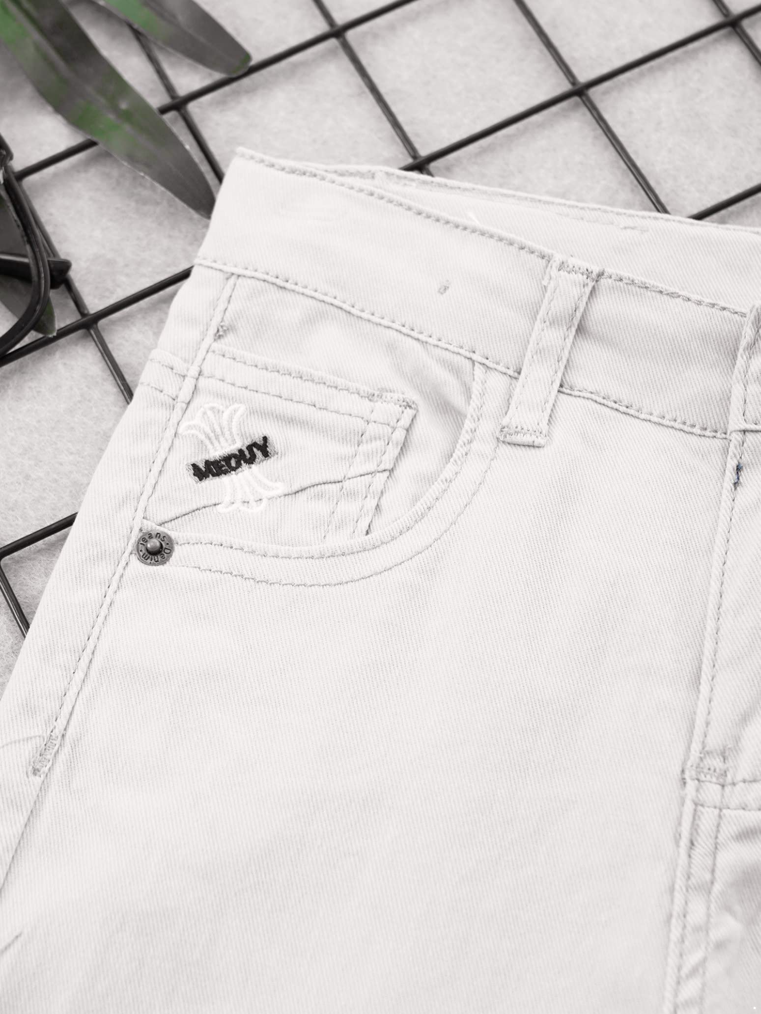 Children Boy's Skinny Chino Pants Kids Cute School Uniform Elastic Waist Straight Pants Stretchy Jeans