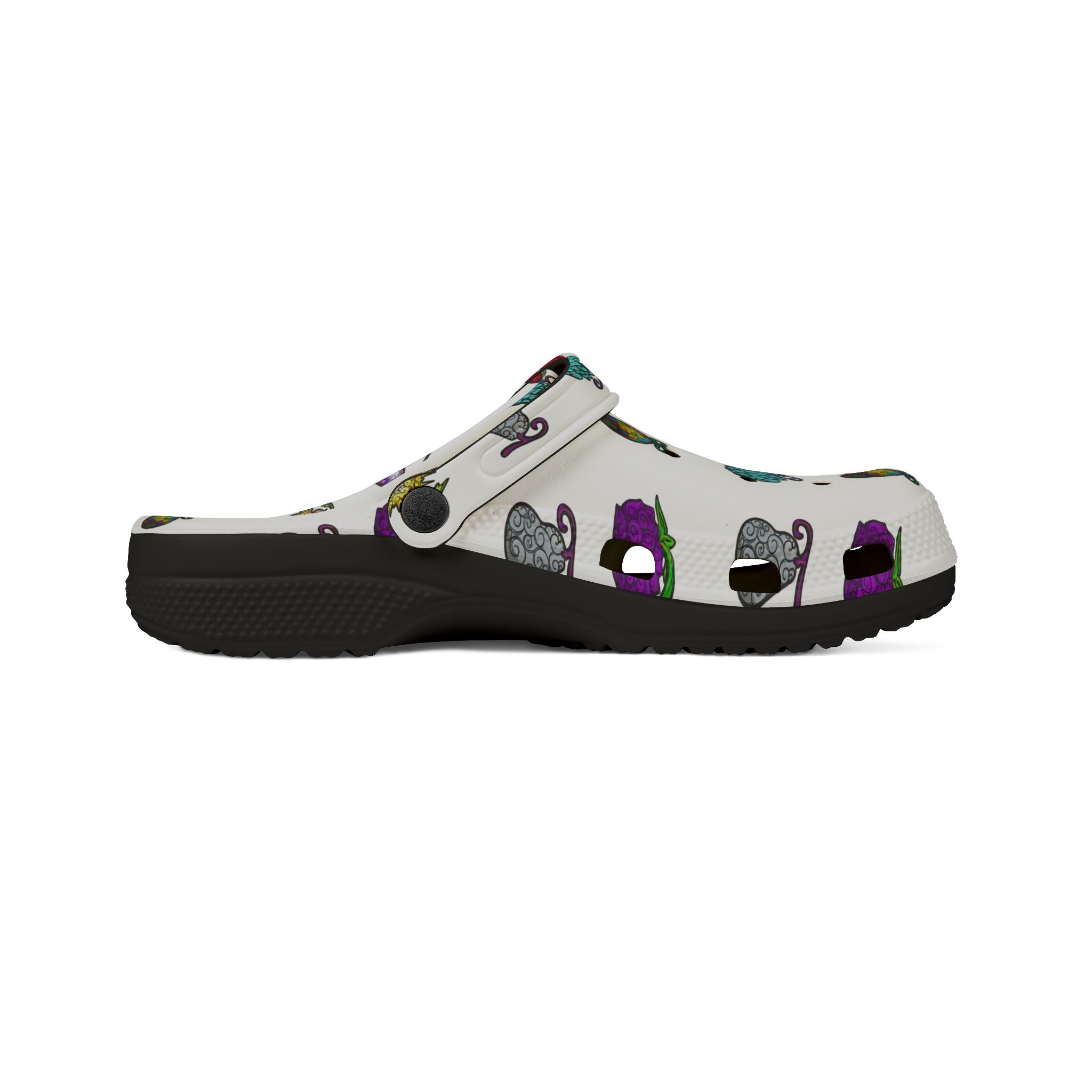 Clogs: Colorful Dont Add Saltwater- Super Fruit - MTO AOP EVA Foam Rubber Shoes, Comfort Footwear for Everyday Use, Fun Slip-On Clogs for Garden and Leisure, Unique Summer Shoes