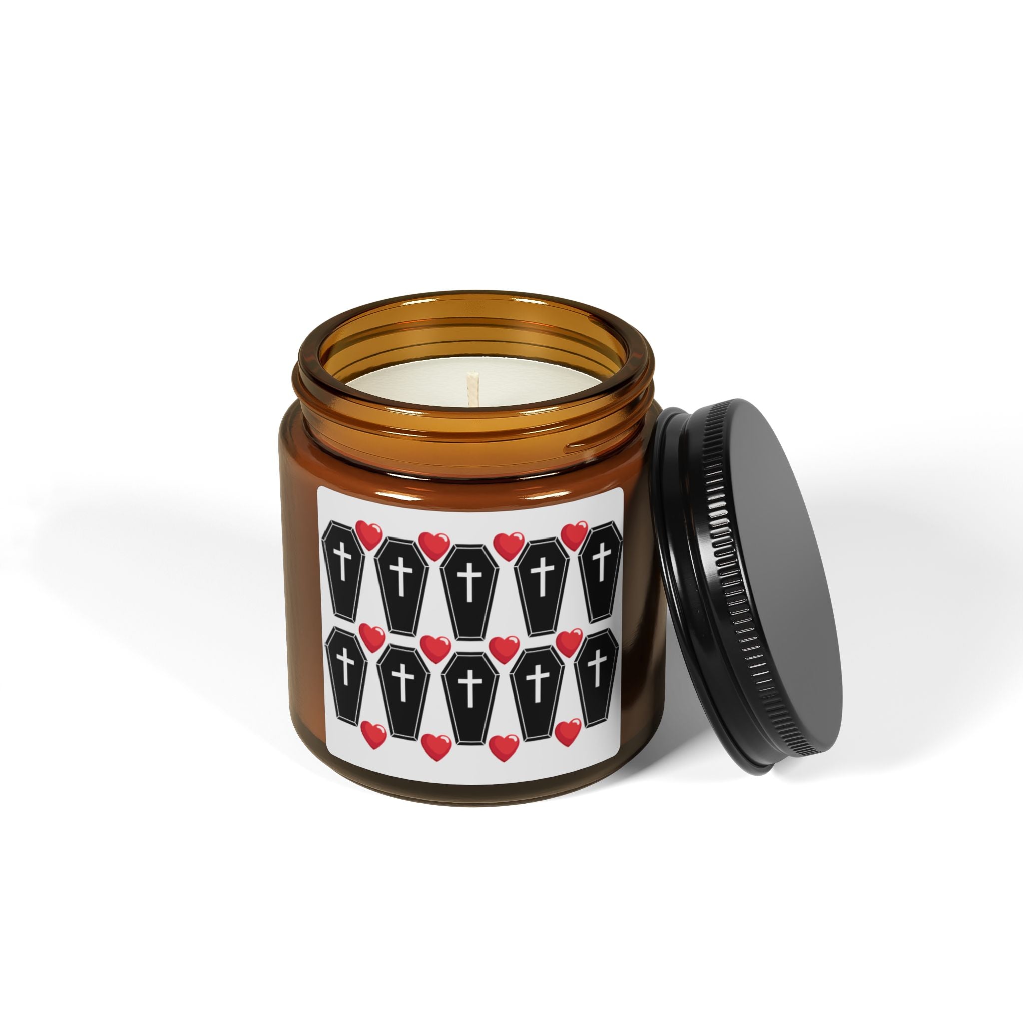 Jar Candle: Black Hearts Coffin Number | Soy Amber