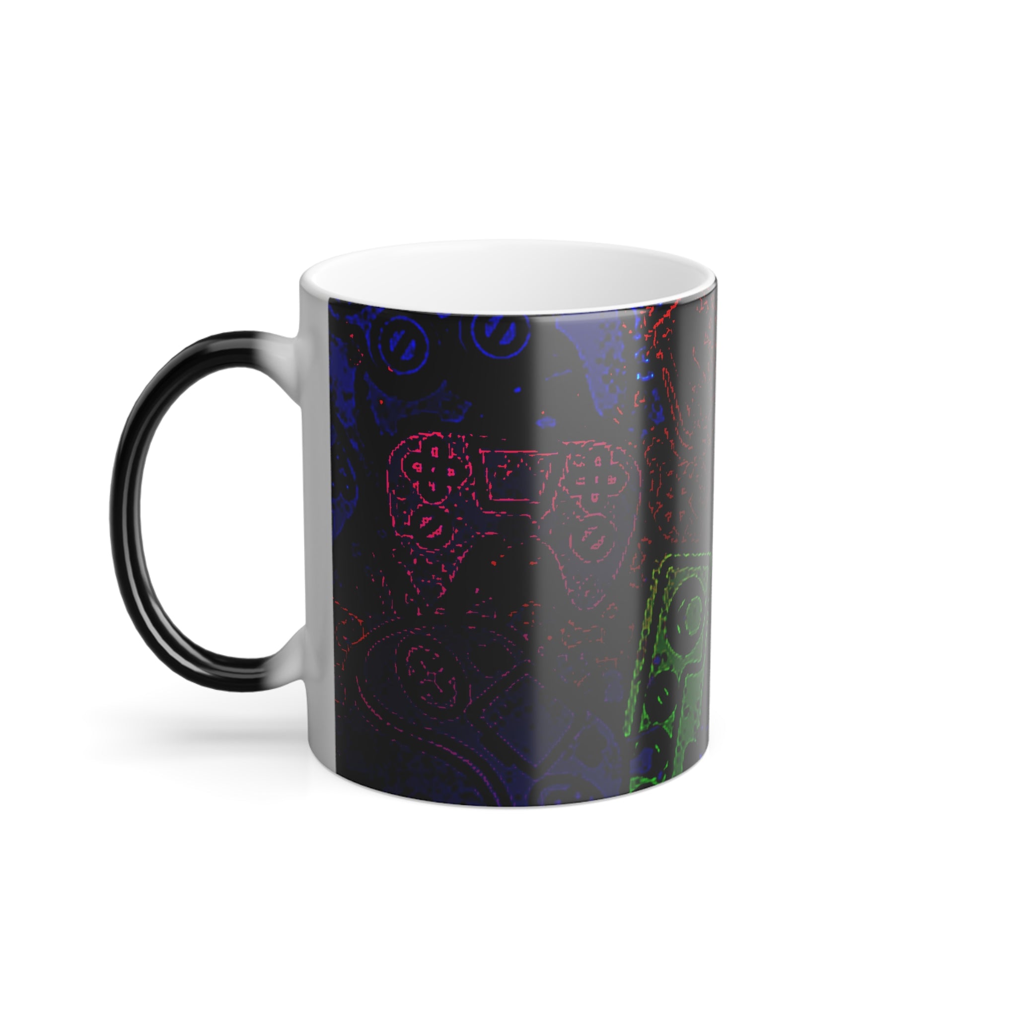 Mug: Dark Gamer Retro Gamer Design Color Morphing Mug, 11oz