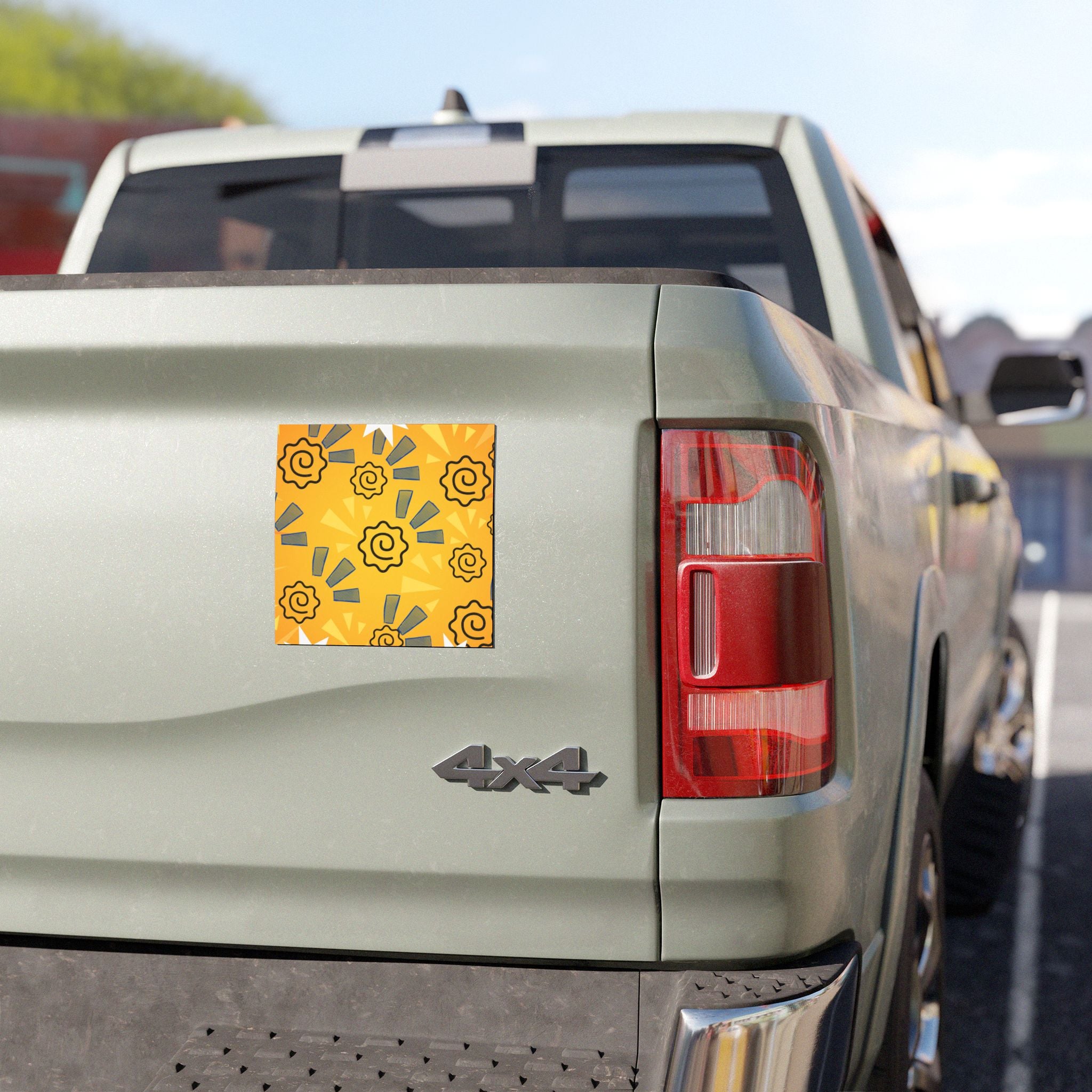Car Magnet: Naruto Inspired Yellow and Blue Design