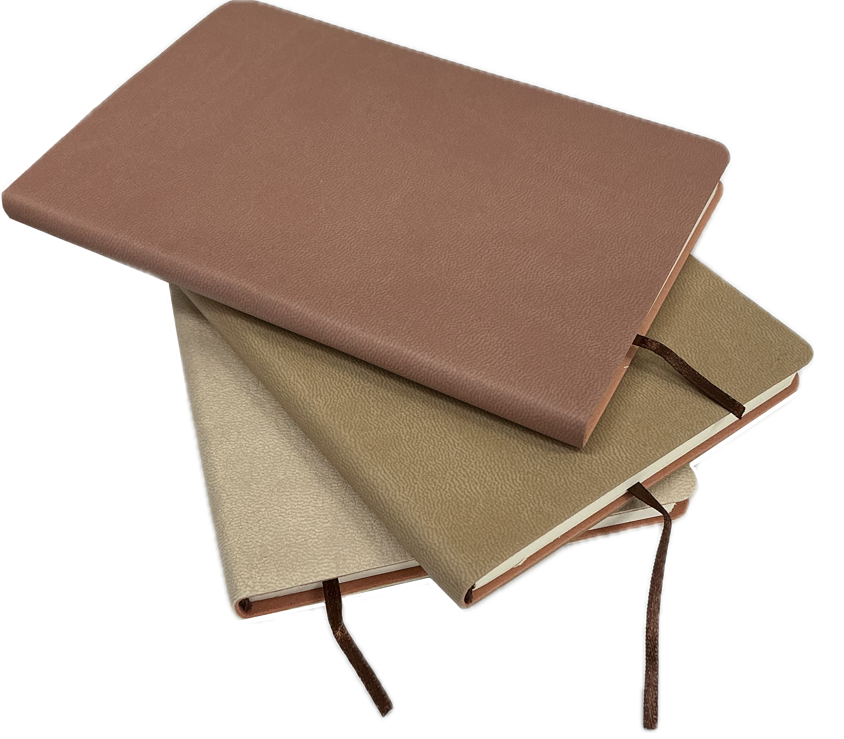Customized A5 Mini Leather Journal with brown leather cover, elastic band, and compact size for portable writing and note-taking.