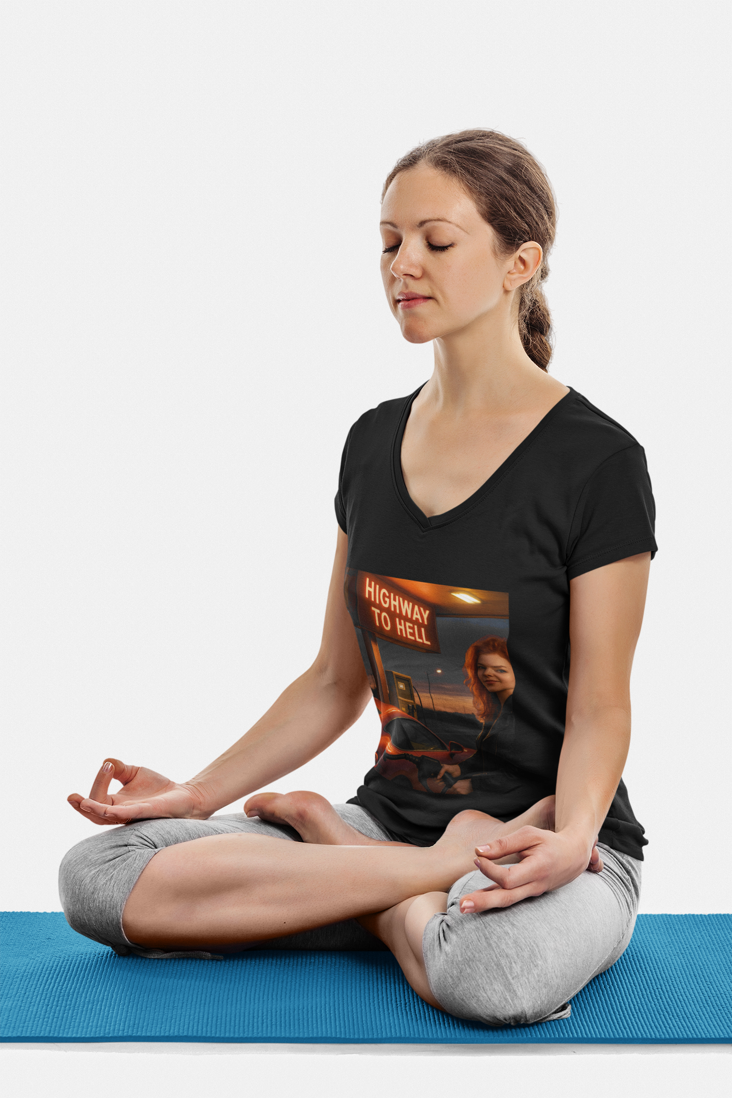 T-Shirt: To Hell - V-Neck Tee - Unisex Jersey Shirt, Casual Graphic Tee, Gift for Music Lovers, Rock and Roll Apparel, Concert Wear