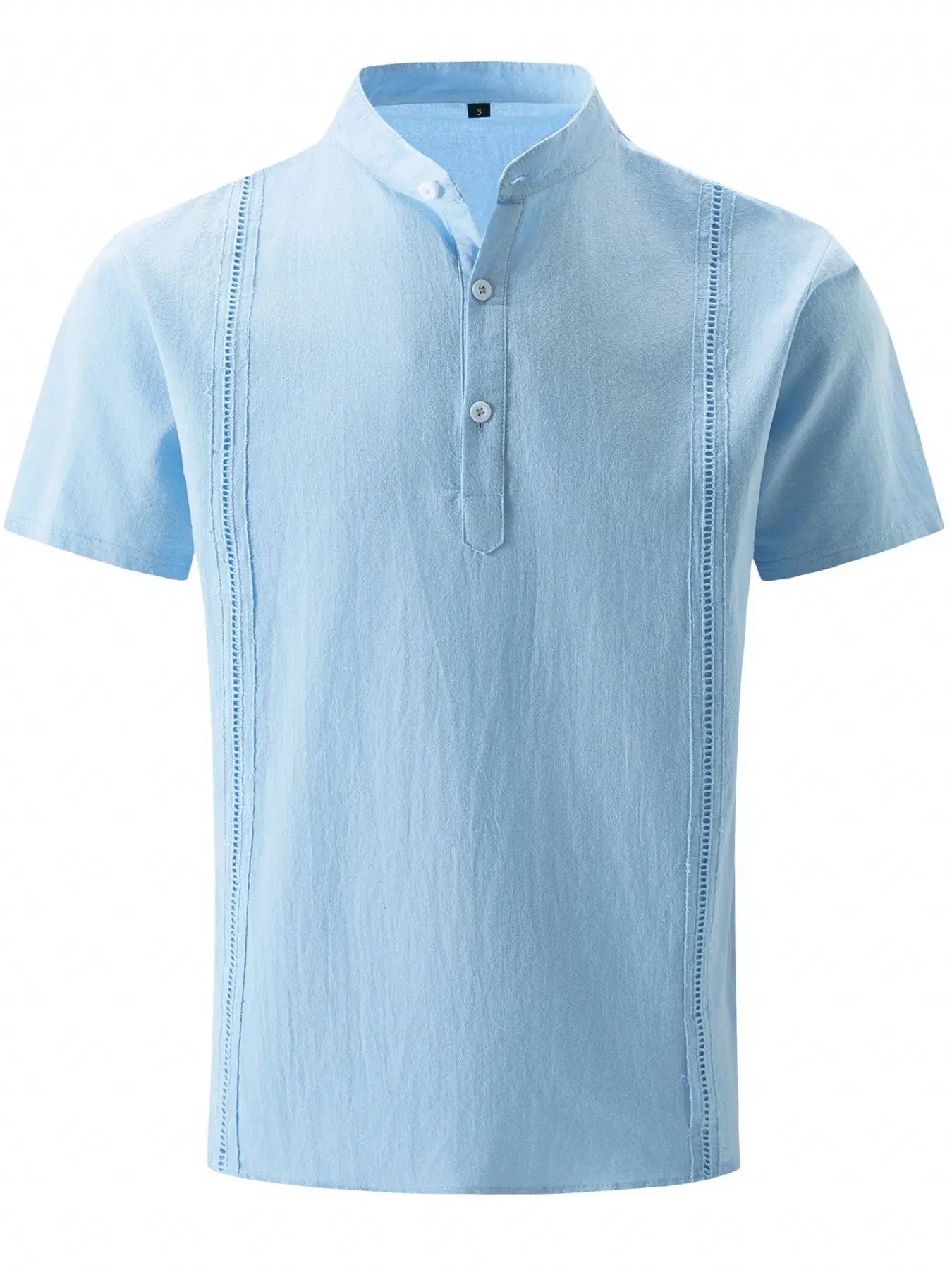 Men’s Big & Tall Casual Shirt – Button Trim, Short Sleeves