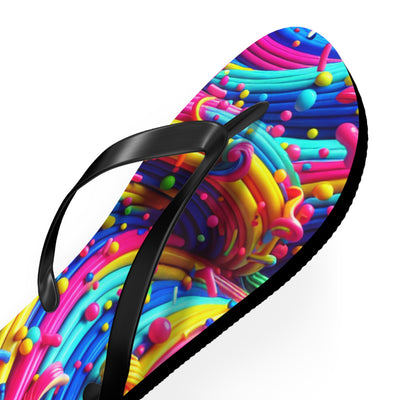 Flip Flops: Vibrant Color Sprinkle Design