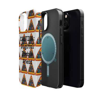 Phone Case: Caution: Digital Zombie Ahead Phone Case | Quirky Smartphone Protection, Unique Gift, Trendy Accessory, Fun Design, Geeky Style