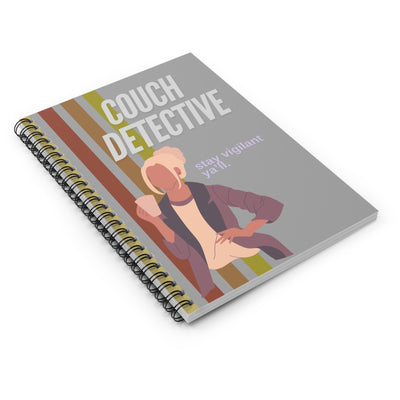Notebook: Couch Detective Ruled Spiral Notebook