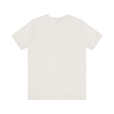 A light grey, short-sleeved t-shirt.
