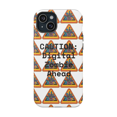 Phone Case: Caution: Digital Zombie Ahead Phone Case | Quirky Smartphone Protection, Unique Gift, Trendy Accessory, Fun Design, Geeky Style