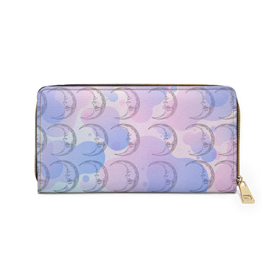 Wallet: Celestial Dreams | Moon Pattern | Zipper