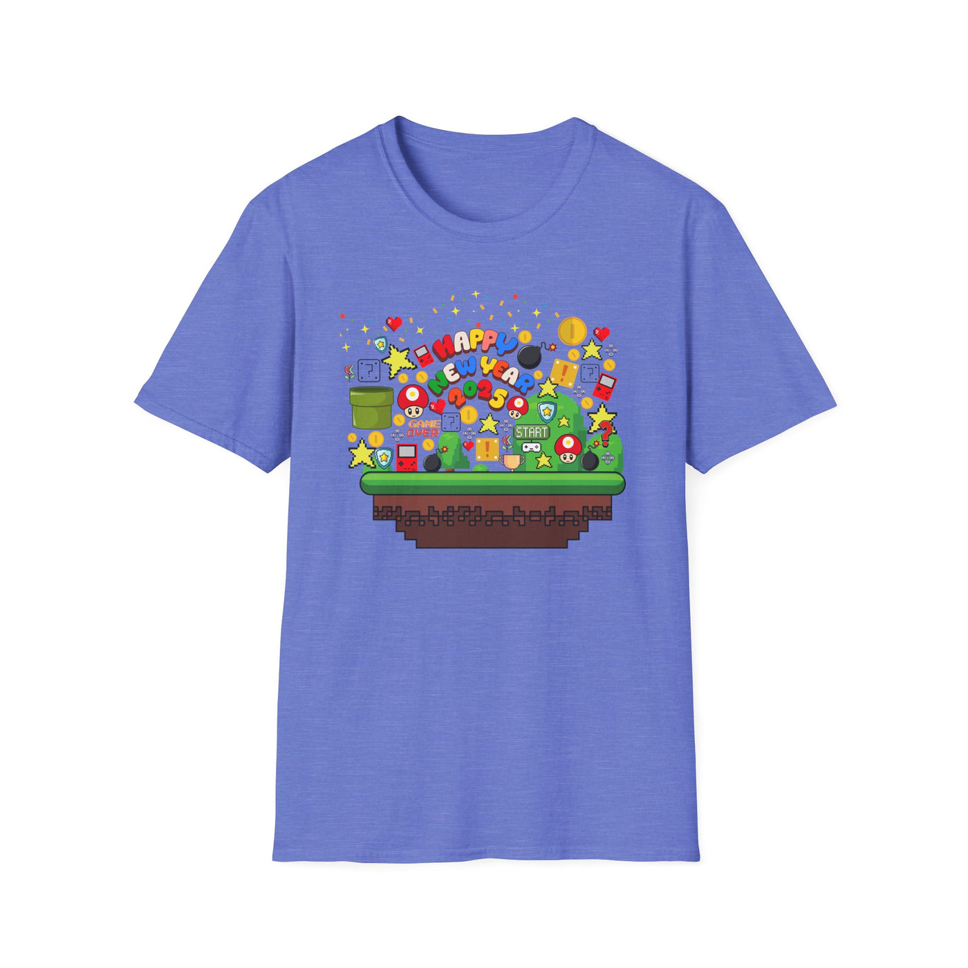 T-Shirt: Happy New Year Gamer Design | Retro