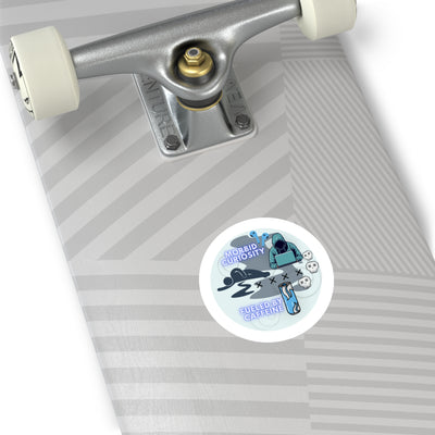 Round Sticker: Morbid Curiosity & Caffeine | True Crime Gear Line