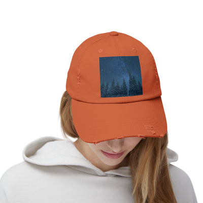 Cap: Night Sky Forest Design | Distressed