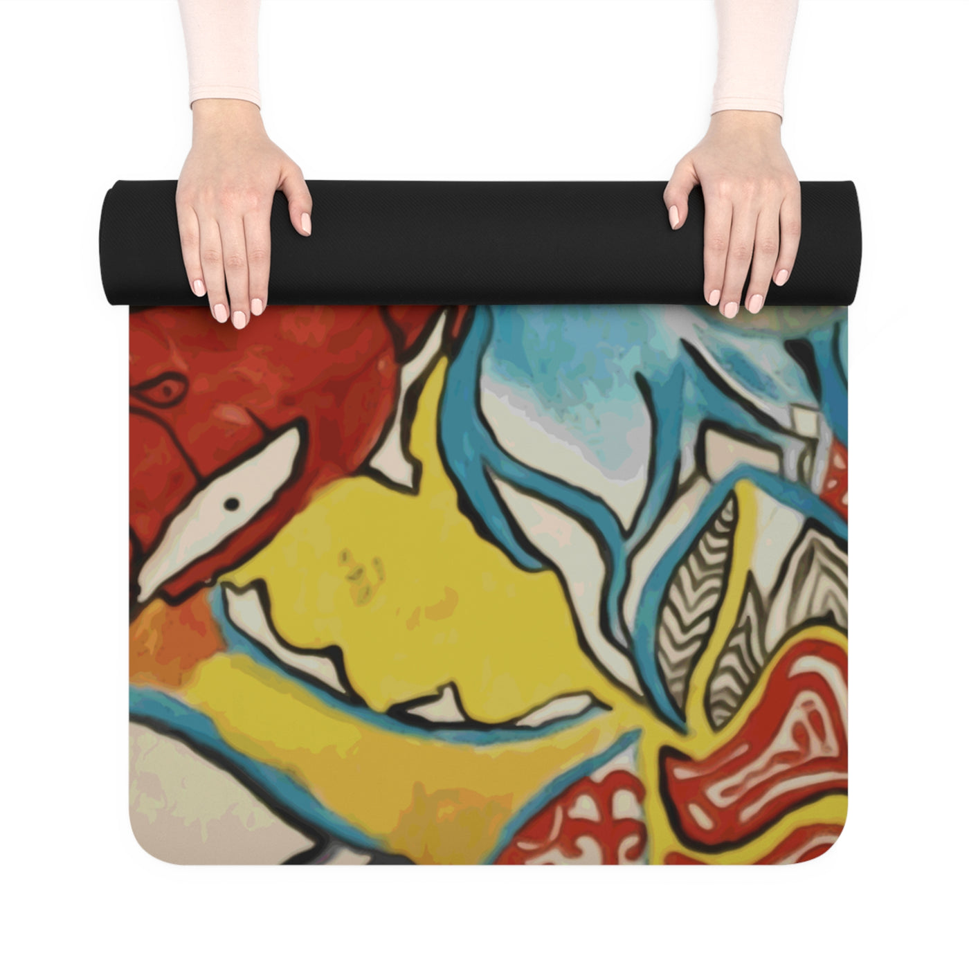 Rubber Yoga Mat: Ugly Dragon Chomps