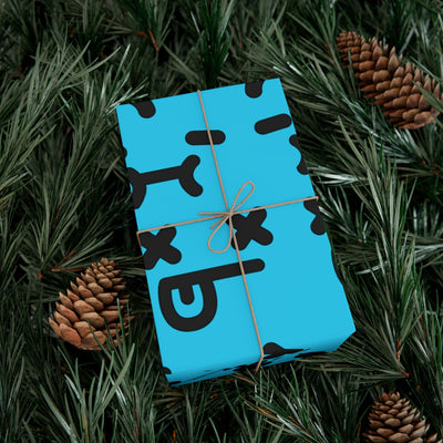 Wrapping Paper: Blue Emoji