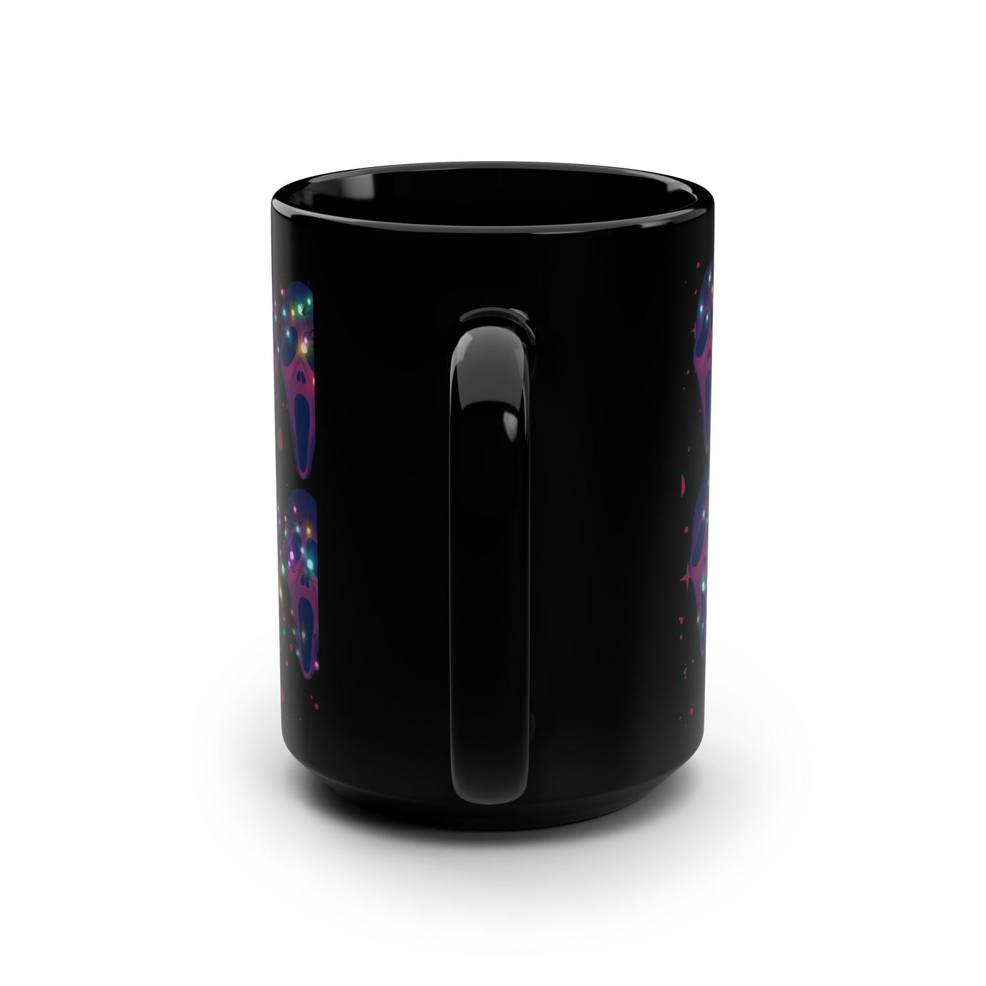 Mug: Scream with Christmas lights