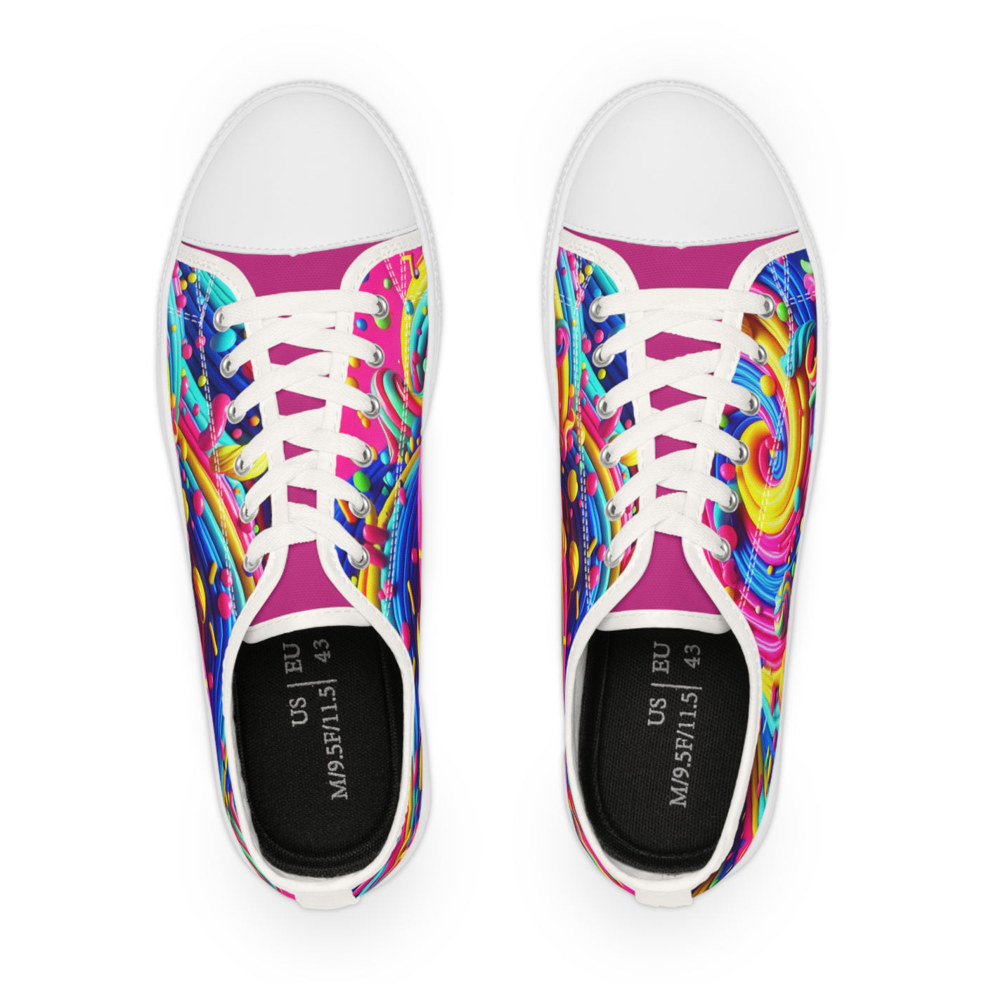 Shoes: Step Out With Sprinkles -Vibrant Men's Low Top Sneakers, Colorful Sneakers, Artistic Casual Shoes, Unique Streetwear, Fun Fashion Footwear