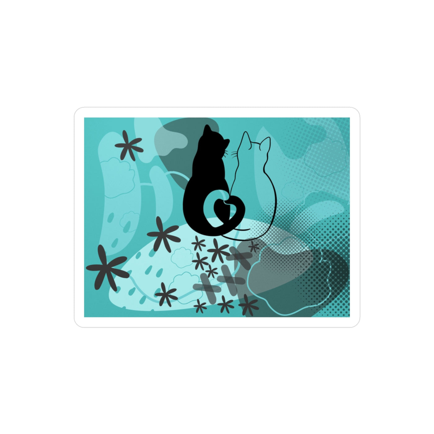 Sticker: Cats Joined to the Hip | Vinyl Decals