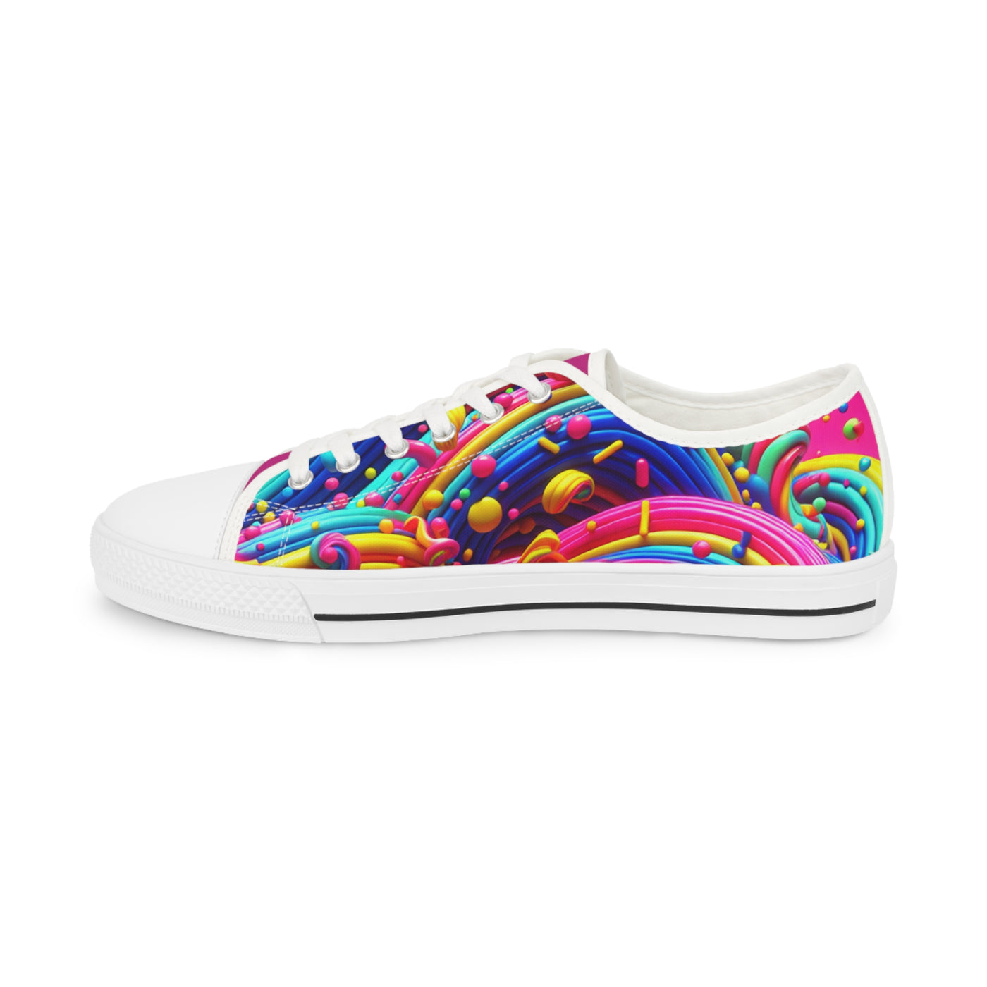 Shoes: Step Out With Sprinkles -Vibrant Men's Low Top Sneakers, Colorful Sneakers, Artistic Casual Shoes, Unique Streetwear, Fun Fashion Footwear