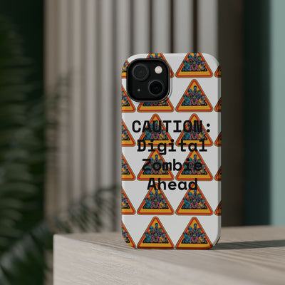 Phone Case: Caution: Digital Zombie Ahead Phone Case | Quirky Smartphone Protection, Unique Gift, Trendy Accessory, Fun Design, Geeky Style
