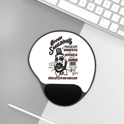Mouse Pad: Captain Spaulding Mouse Pad with Wrist Rest - Horror Decor, Gaming Accessory, Unique Gift, Office Supplies, Spooky Home Decor
