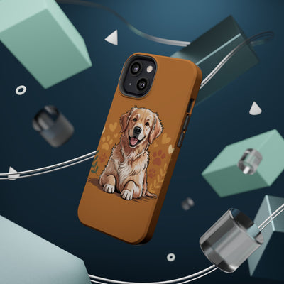 Dog Lover Magnetic Phone Case, Cute Pet Cases for iPhone, Dog-themed Phone Covers, Golden Retriever Case, Gifts for Dog Owners