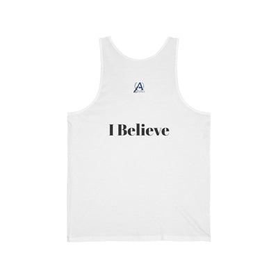 Tank: Bigfoot Fitness - I Believe Unisex Jersey Tank
