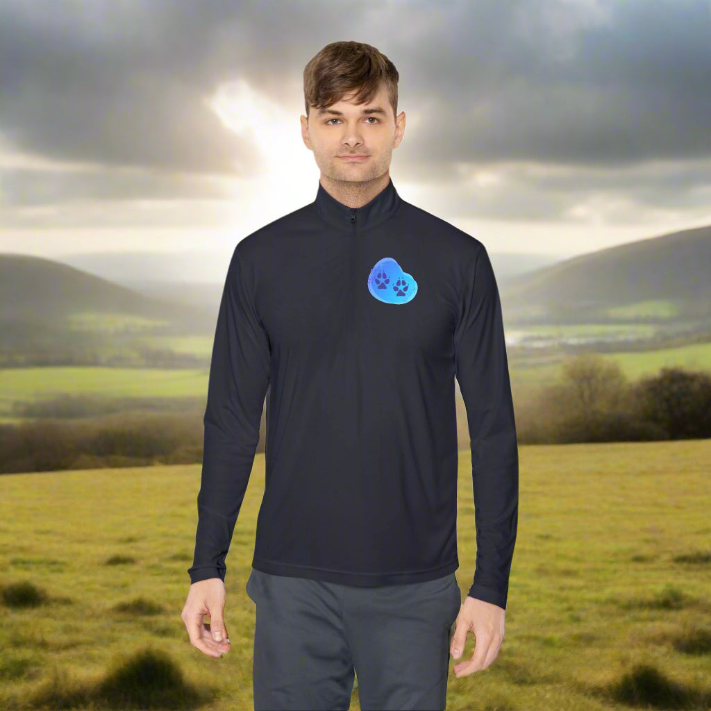 Men's Quarter-Zip: Bear Print