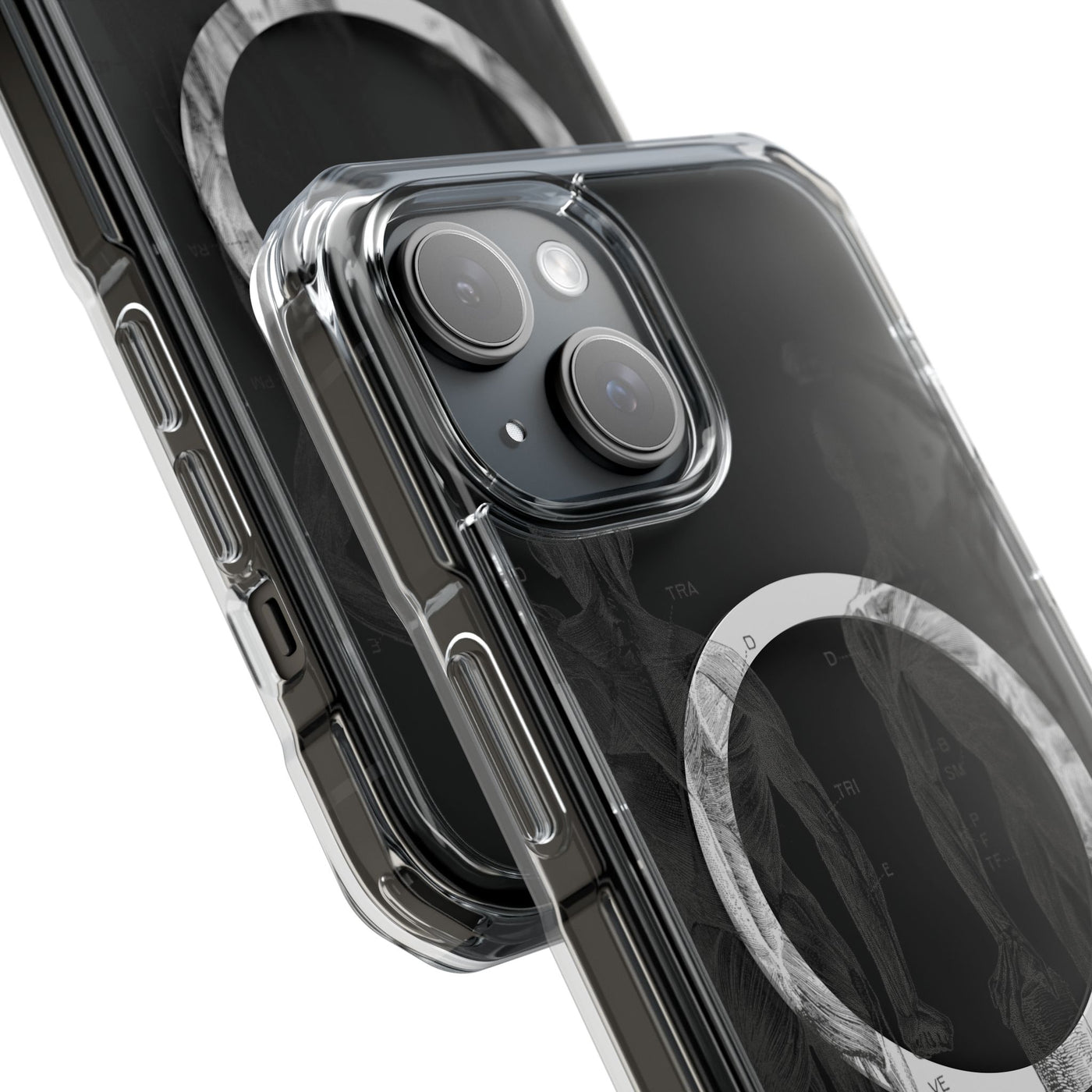 Phone Case:  Subtle Antique Skeletons Magnetic Clear Impact Case for iPhone
