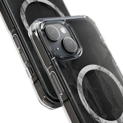 Phone Case:  Subtle Antique Skeletons Magnetic Clear Impact Case for iPhone