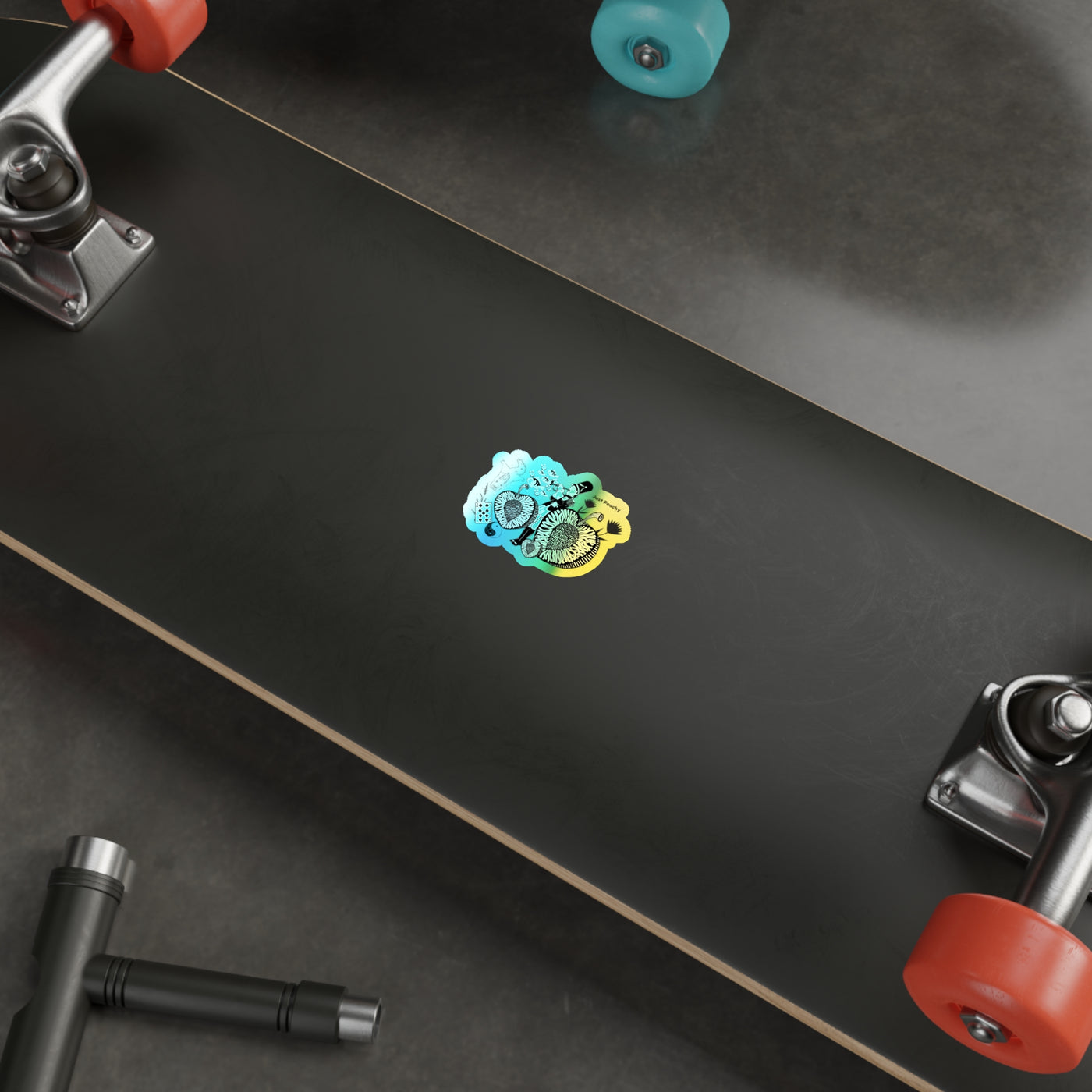 Die-Cut Stickers: Just Peachy | Holographic