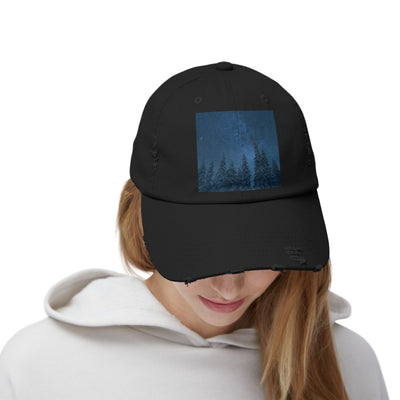 Cap: Night Sky Forest Design | Distressed