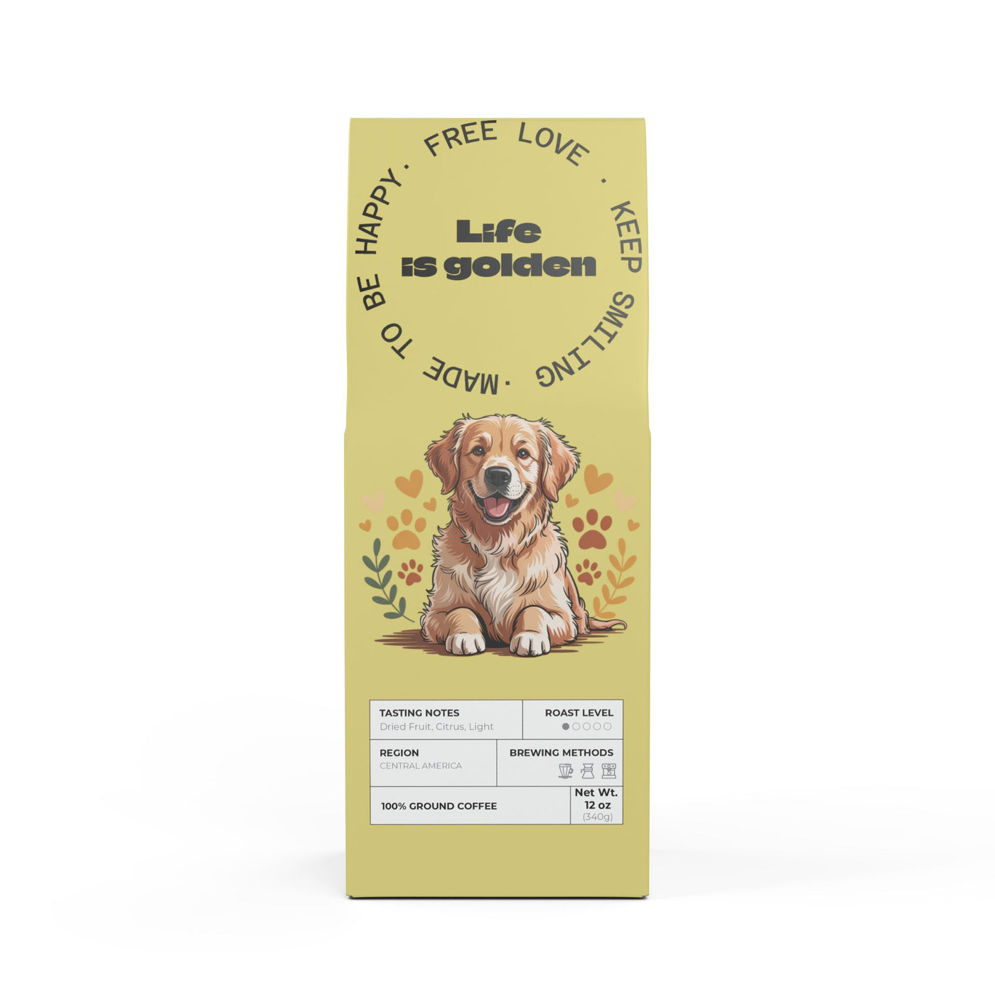 Coffee:  Life is Golden: Light Roast Doggy Coffee