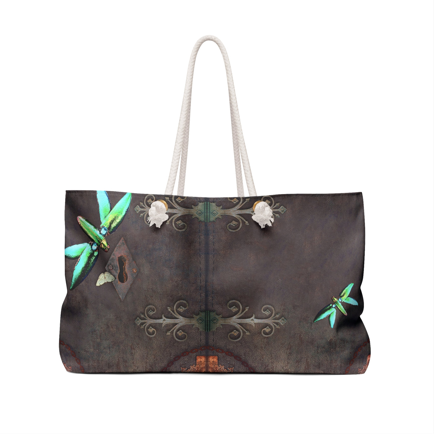 Weekender Bag: I'm an Open Book | Vintage inspired Design | with Dragonfly