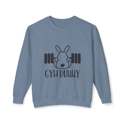 Sweatshirt: Gym Bunny Unisex Lightweight Crewneck Sweatshirt - Perfect for Fitness Enthusiasts