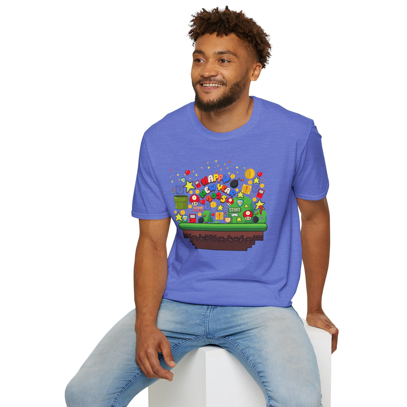 T-Shirt: Happy New Year Gamer Design | Retro