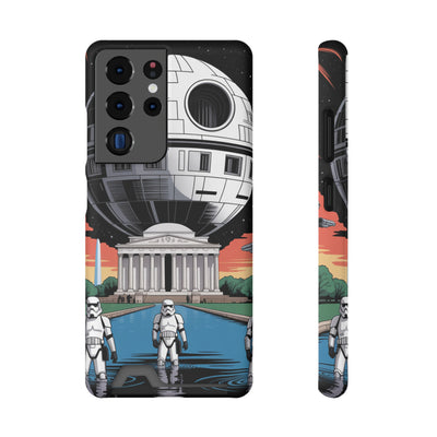 Phone Case: Galaxy-Inspired Phone Case with Card Holder, Space-Themed Gift, Star Wars-Inspired Design, Geek Accessories, Unique Phone Cover