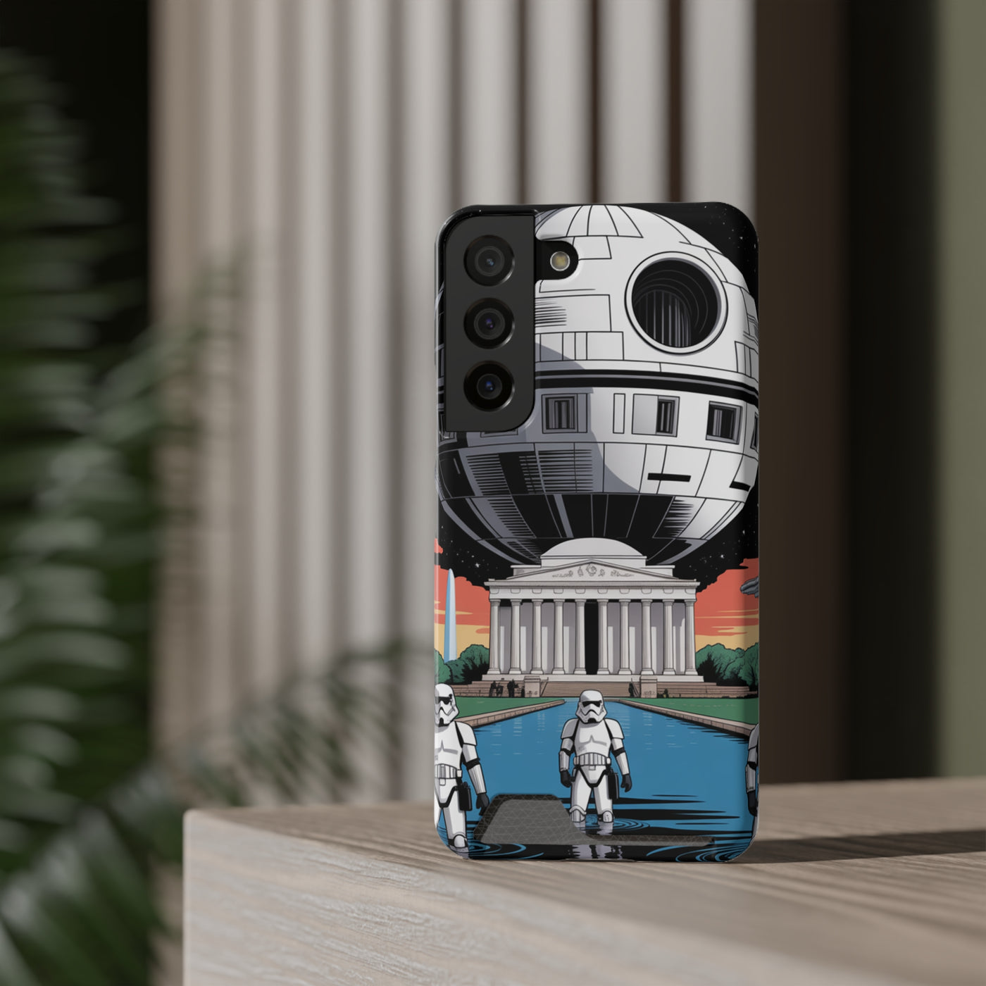 Phone Case: Galaxy-Inspired Phone Case with Card Holder, Space-Themed Gift, Star Wars-Inspired Design, Geek Accessories, Unique Phone Cover